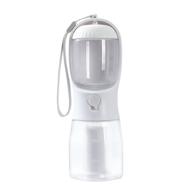 3-in-1 Portable Dog Water Bottle with Food Container & Poop Bag Holder