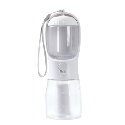 3-in-1 Portable Dog Water Bottle with Food Container & Poop Bag Holder